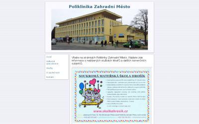 www.poliklinikazahradnimesto.cz