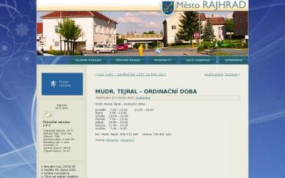 novy.rajhrad.cz/mudr-tejral-ordinacni-doba